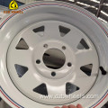 8 Spoke White Trailer Wheel Rim 5x114.3